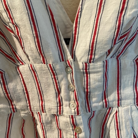 Forever 21 Size S Cotton and Linen V-Neck Backless Dress - Picture 4 of 8